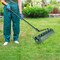 Costway 18"/21" Manual Lawn Aerator Heavy Duty Rolling Push Grass Filled with Sand or Stone Aeration Tool with Handle Green